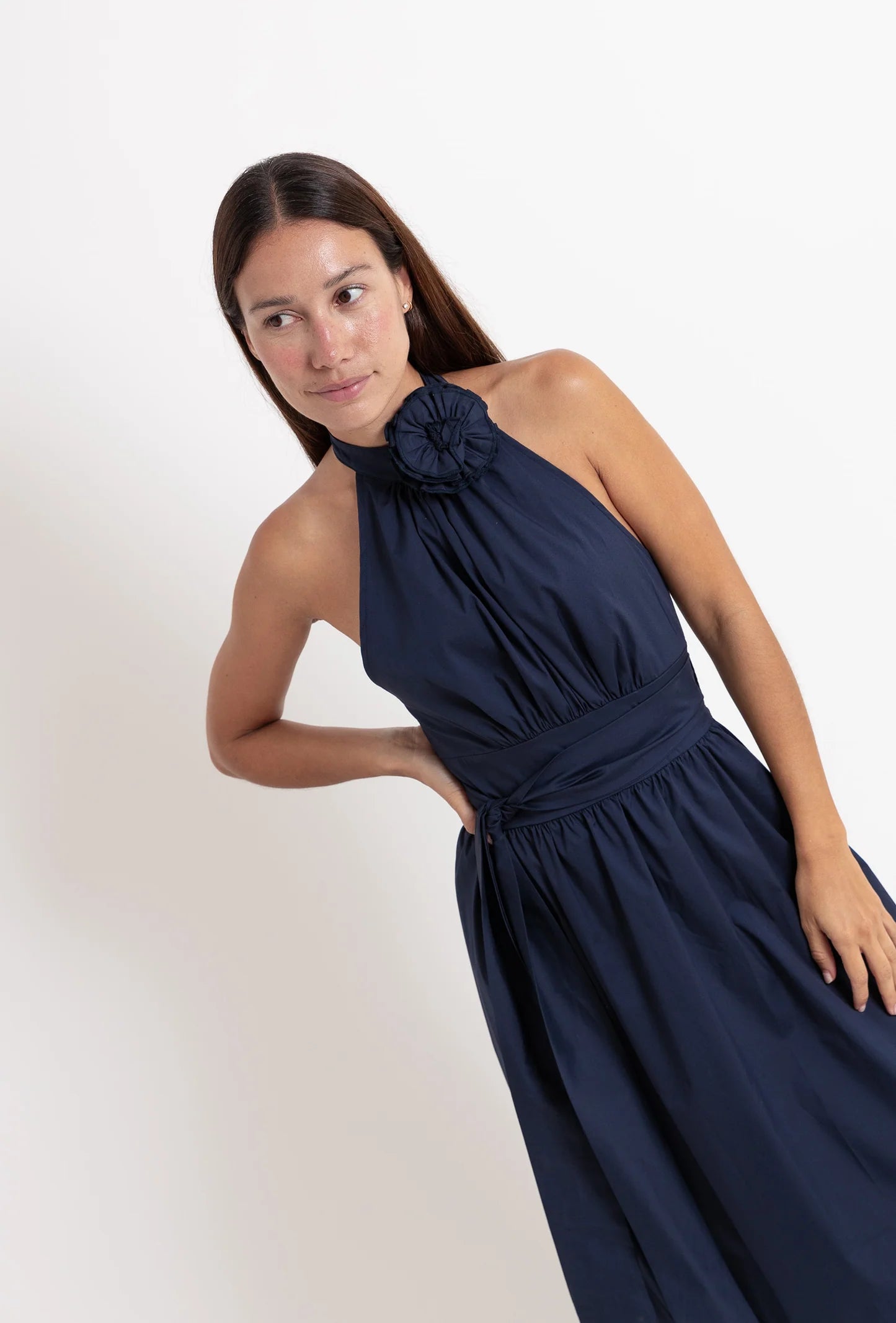 Vestido 60’s Poppelin Navy Blue