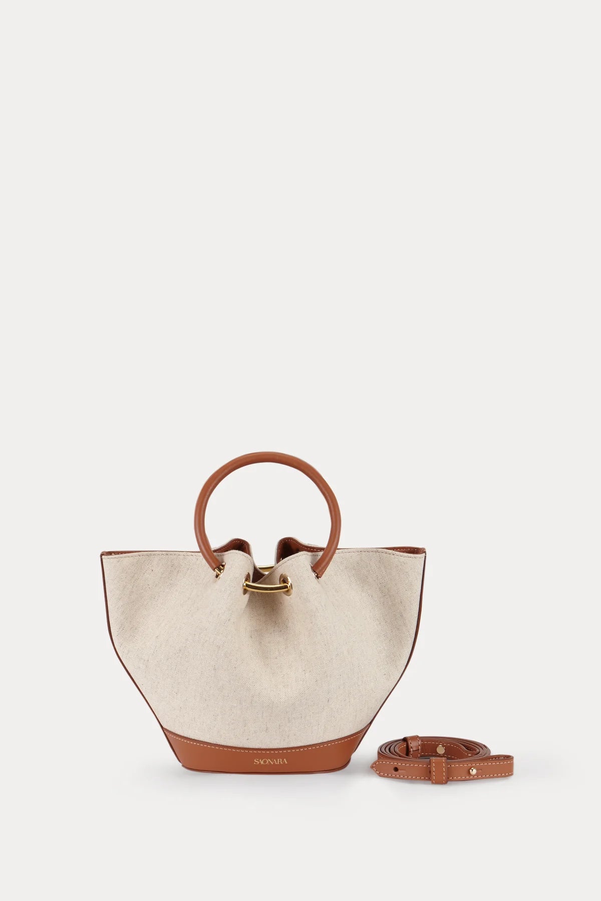 Mini Capazo Bag Lino/Caramel Piel