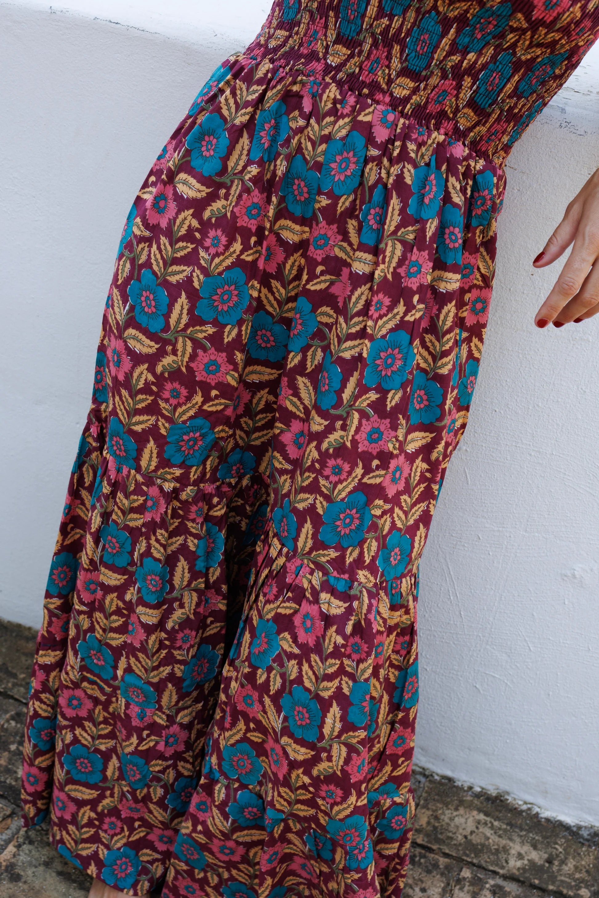 Vestido Magenta Flores
