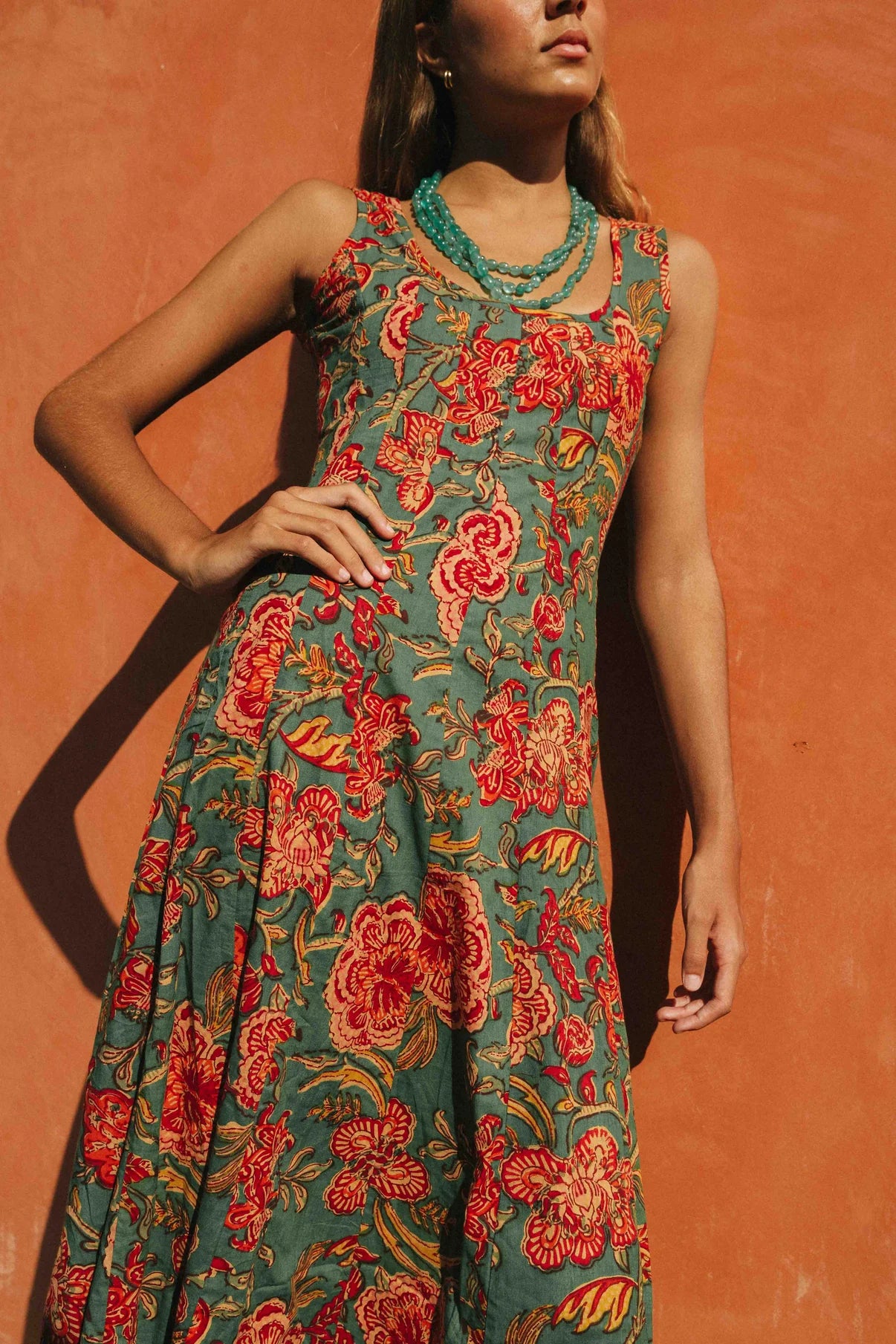 Vestido Algodón Verde