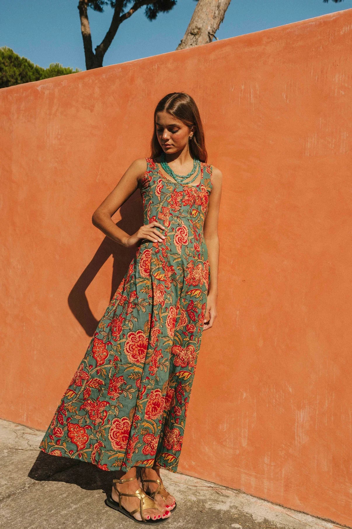 Vestido Algodón Verde