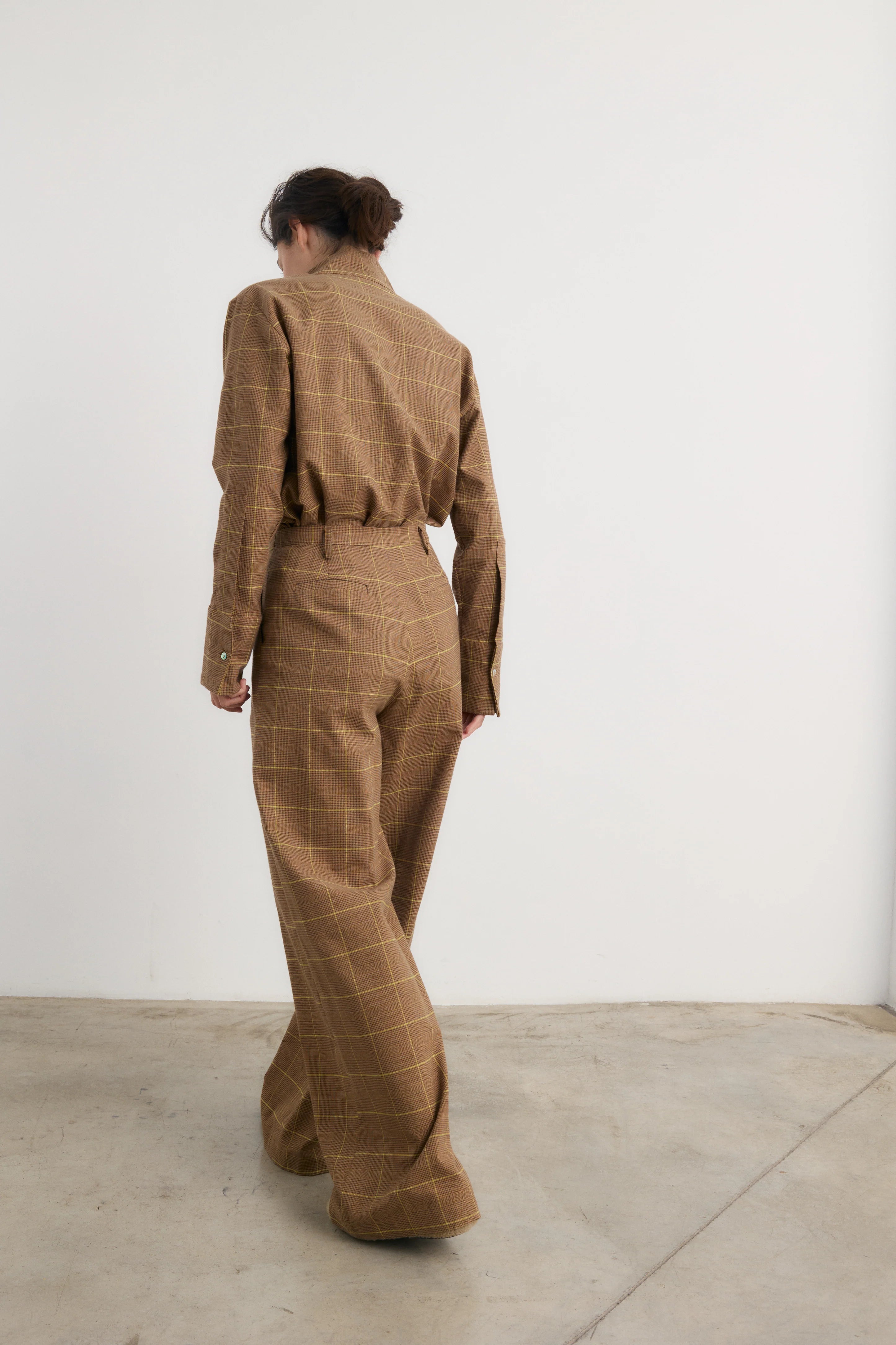Camisa Ingrid Cuadro Beige