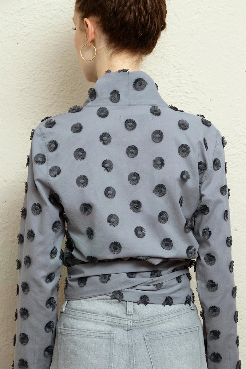 Camisa Alma Dots Gris