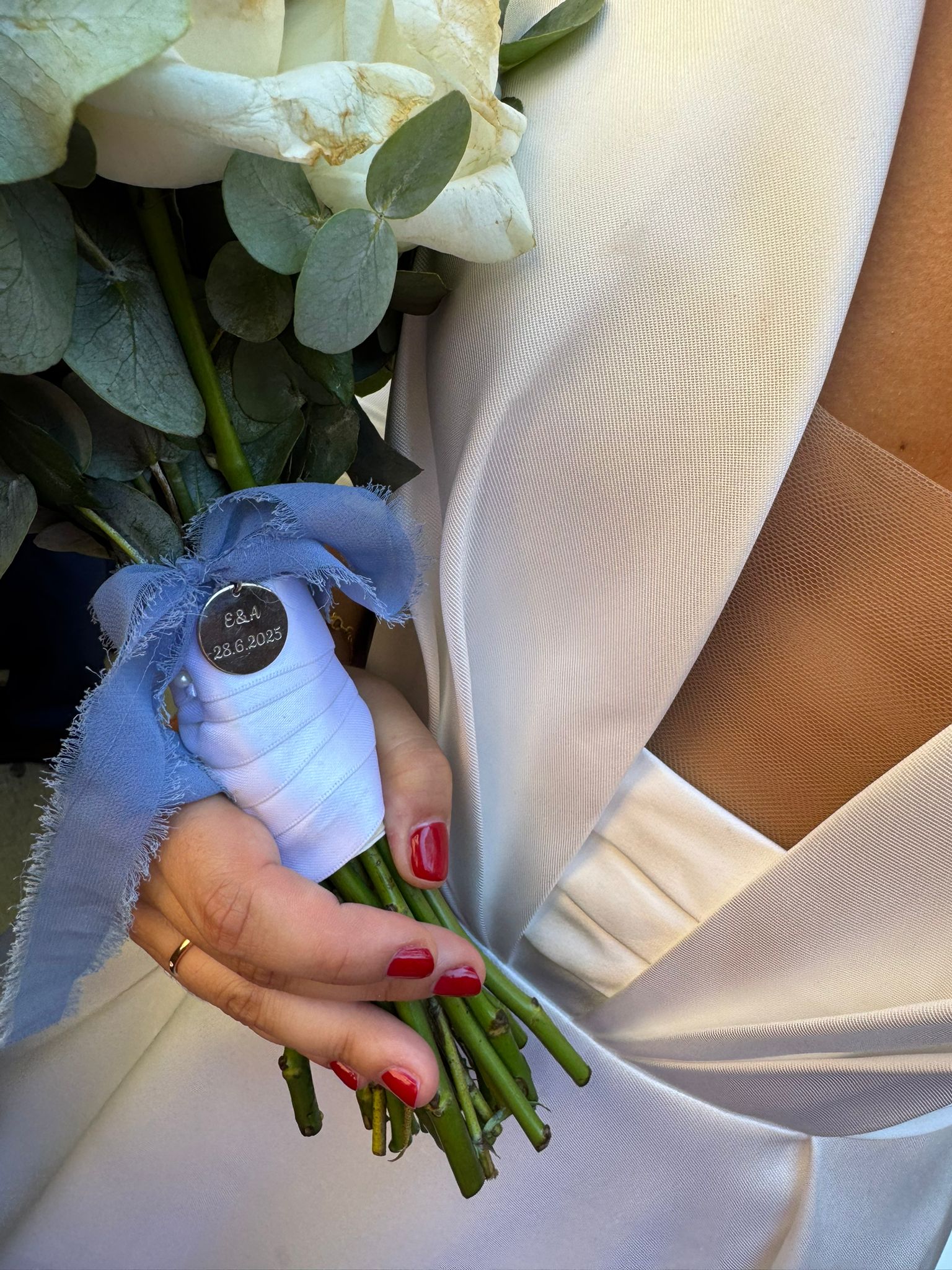 Medalla Ramo de Novia Plata/Oro - Cintas Varios Colores