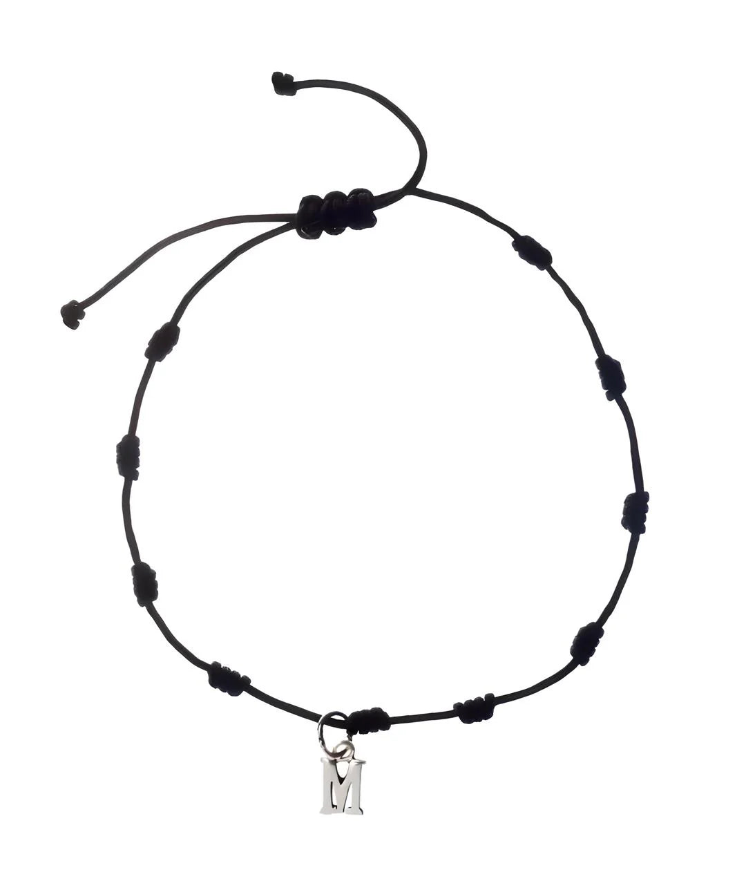 Pulsera con 1 Inicial Plata