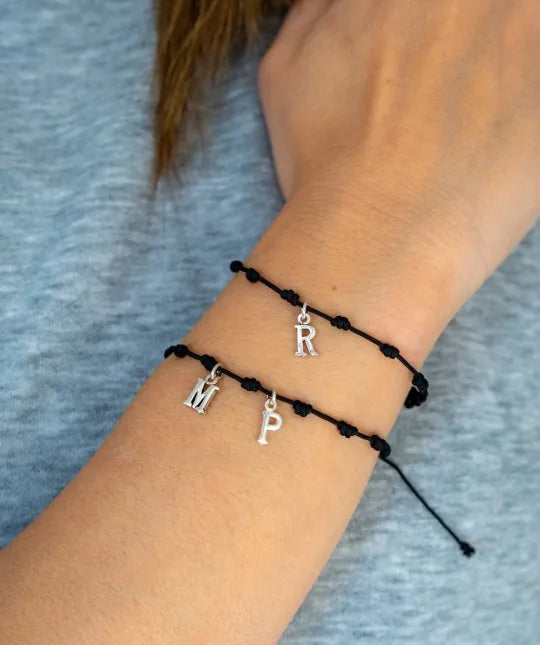 Pulsera con 2 Iniciales Plata