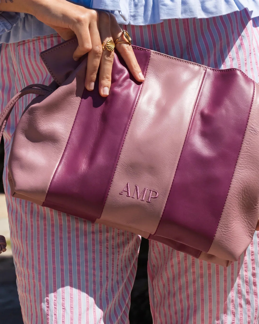 Bolso Martina Pink Stripes