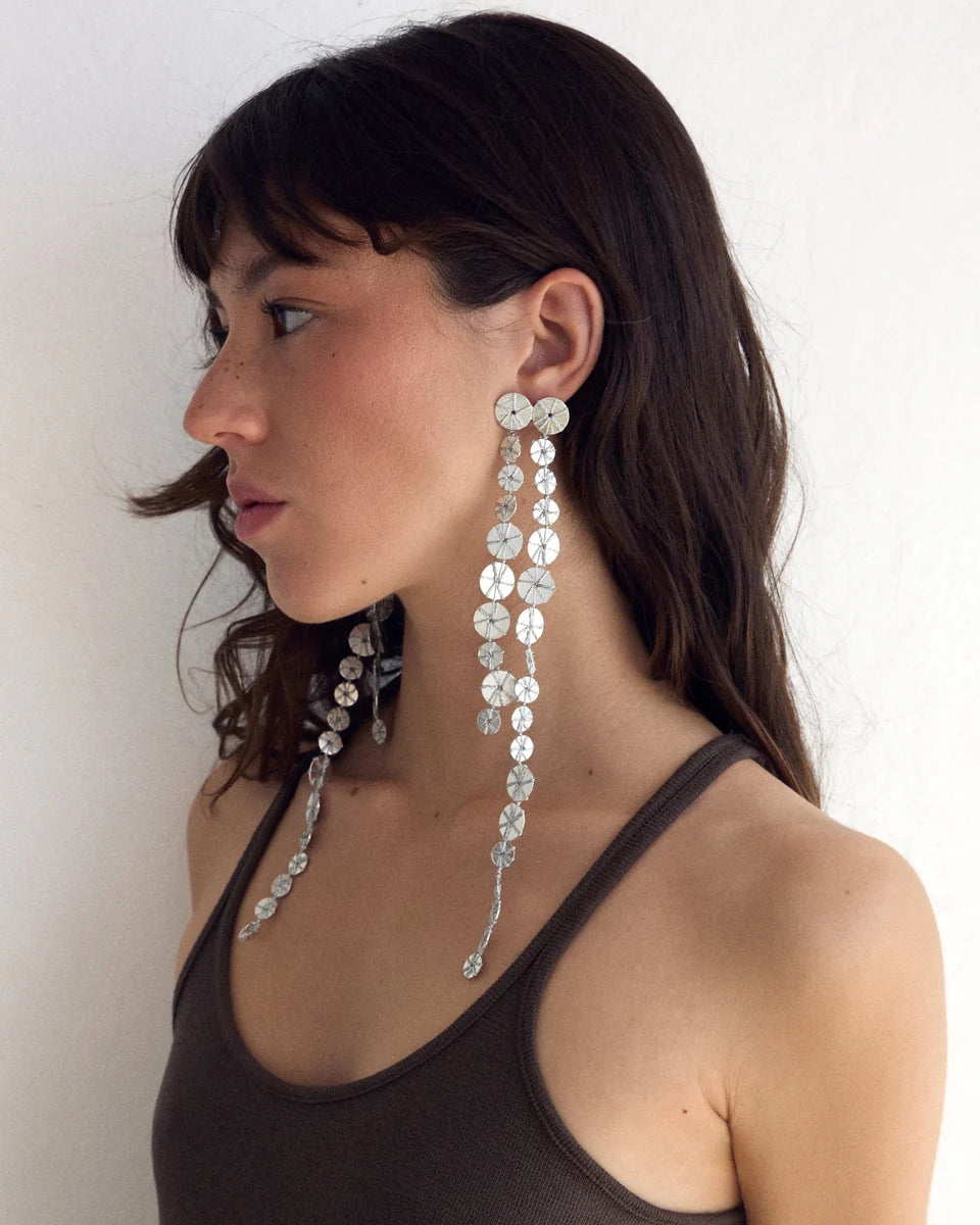 Pendientes Lava Plata