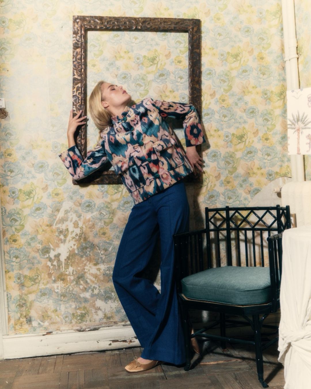 Chaqueta Tang Navy Ikat