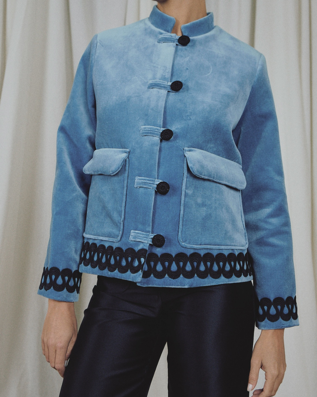 Chaqueta Tang Velveteen Blue Ballerina