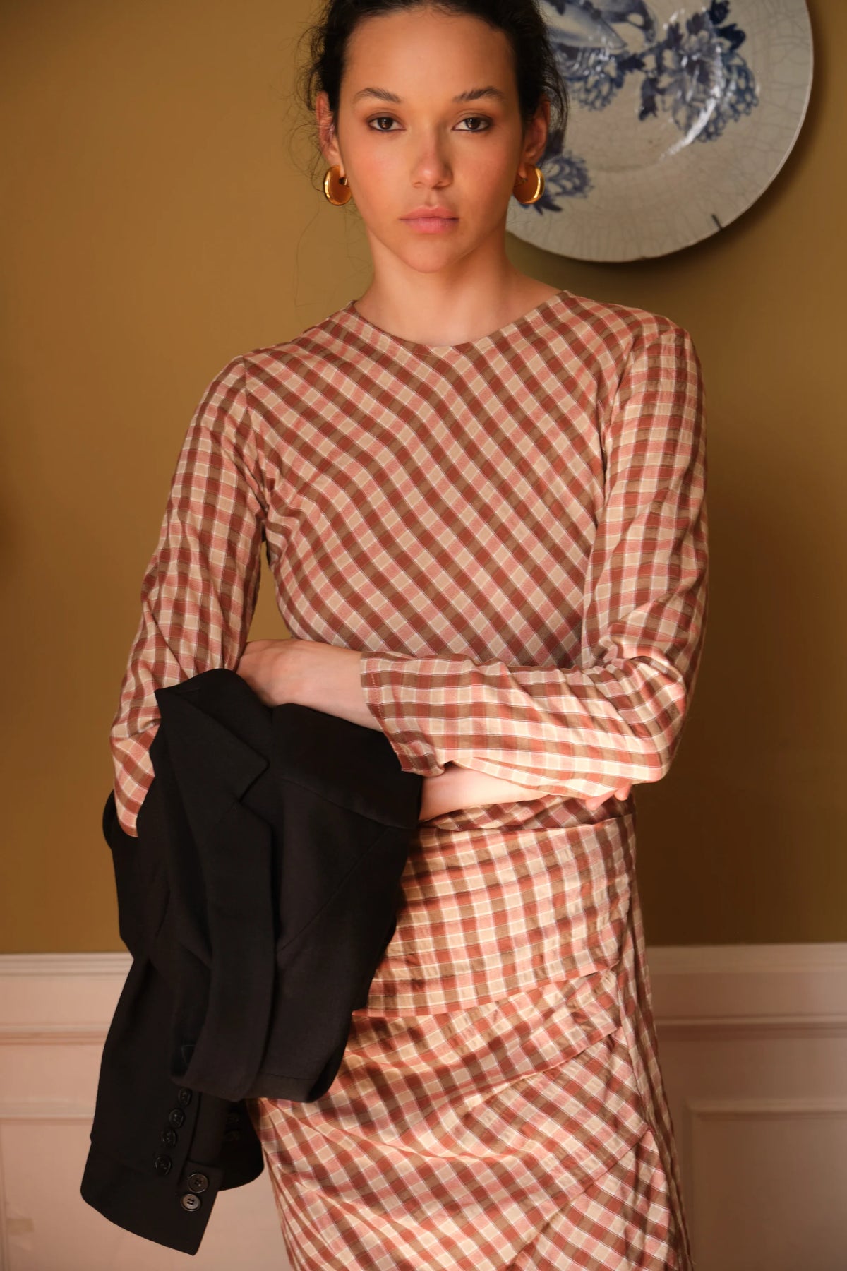 Vestido Fede Cuadros Rosa