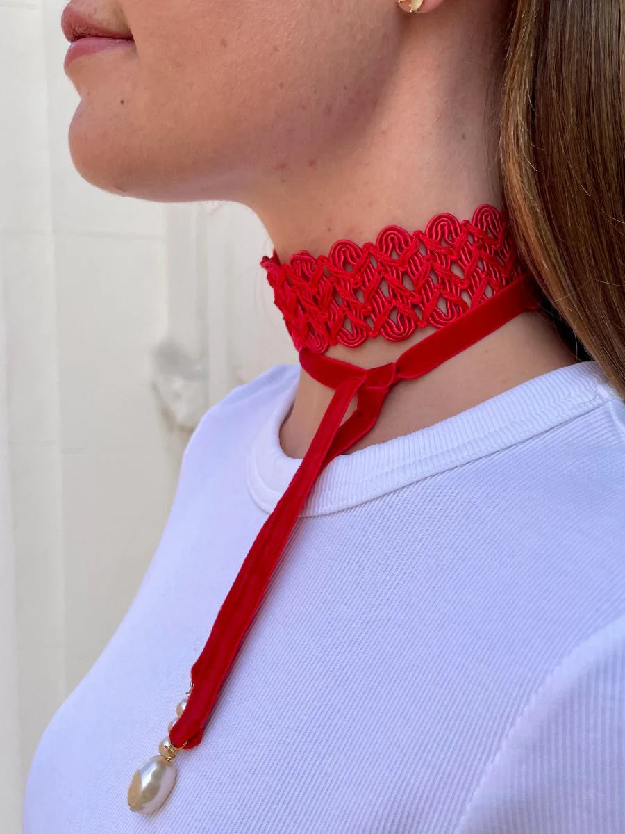 Choker Matilde Rojo