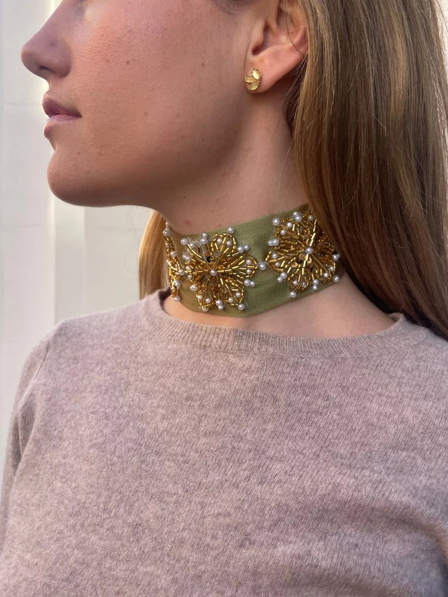 Choker Marieta Verde Tornasol