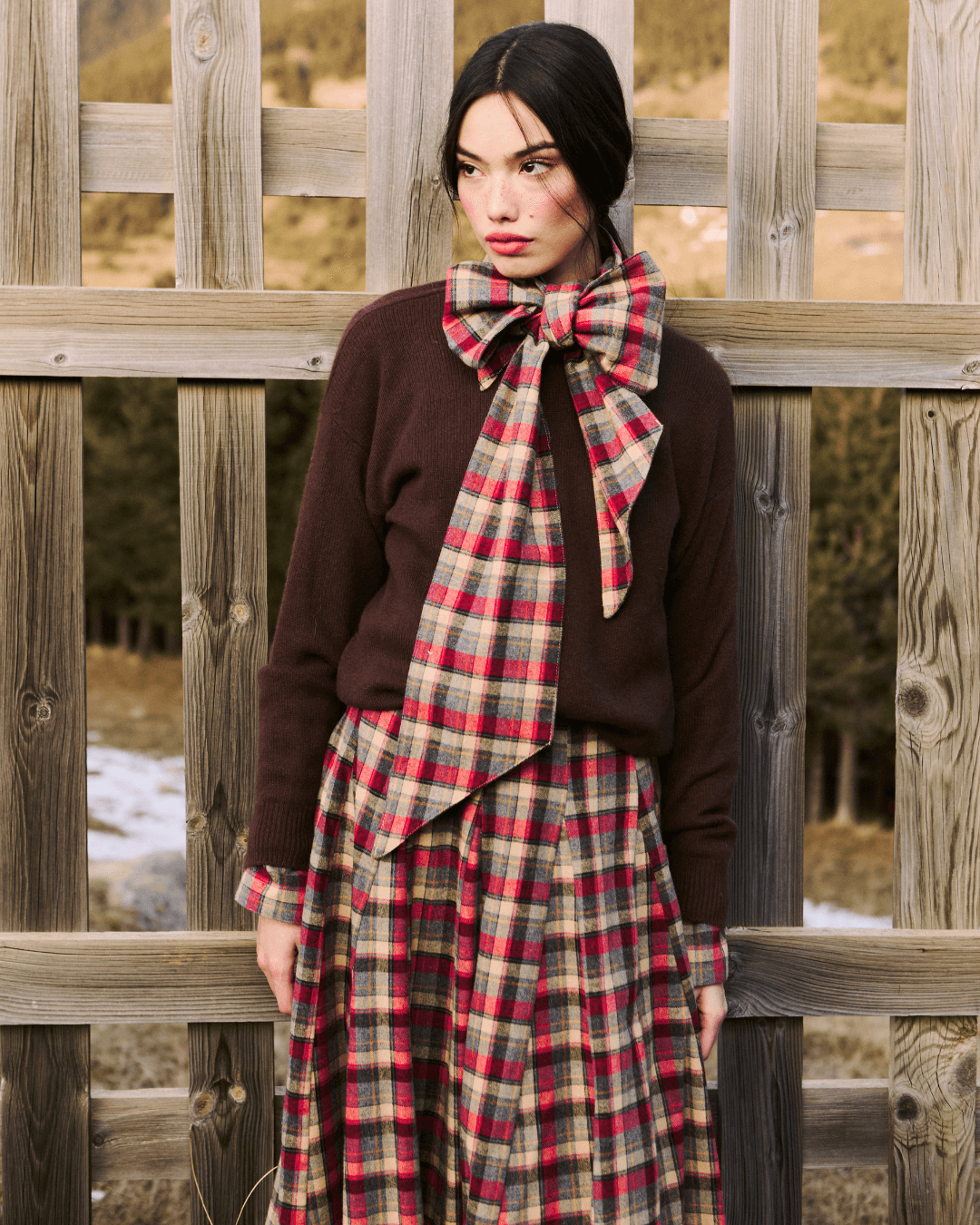 Falda Zanzíbar Chocolate Tartán