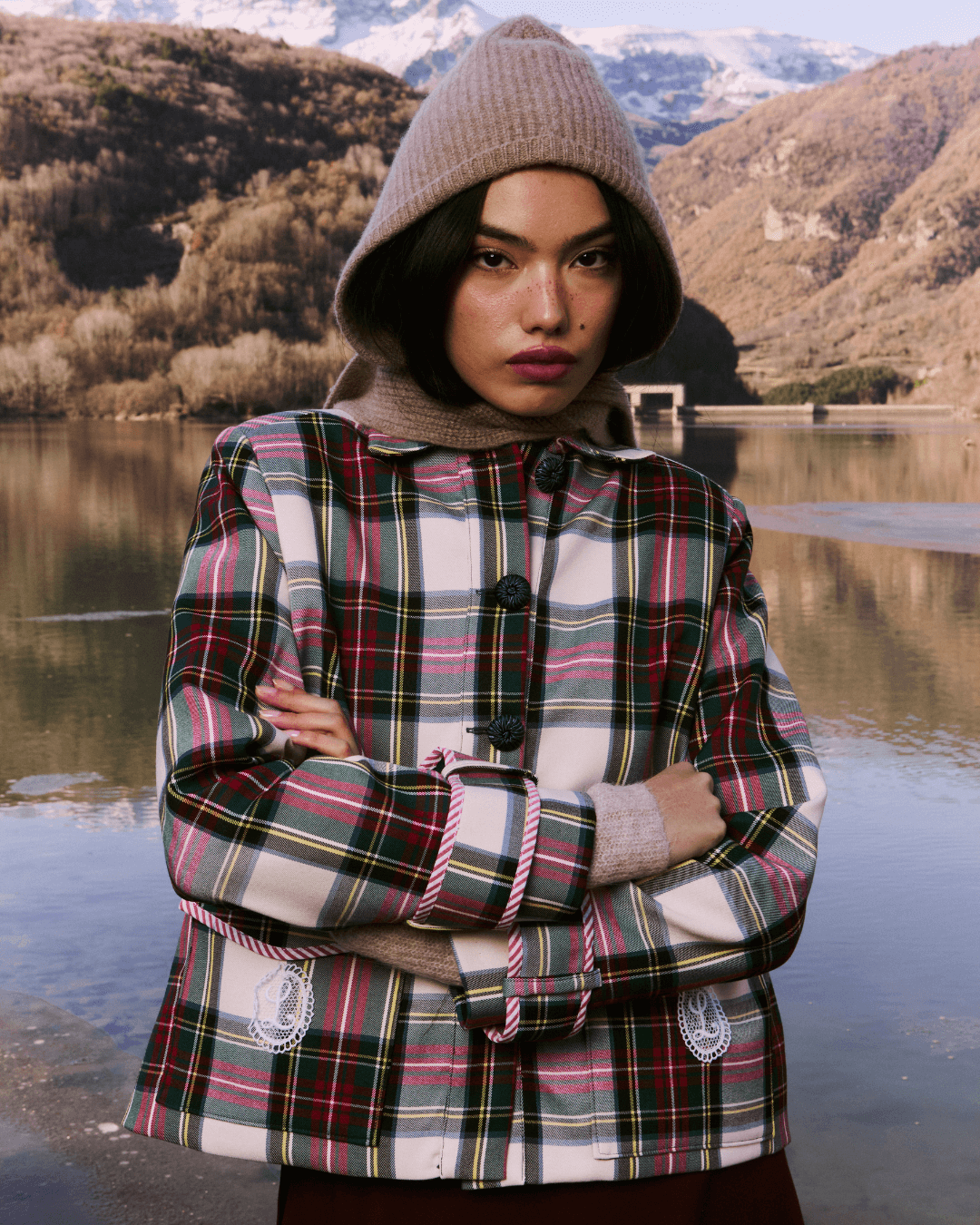 Chaqueta Ellioth Beige Tartán