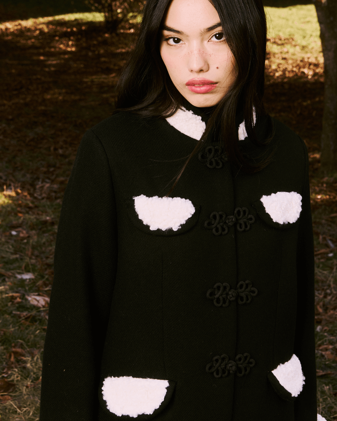 Abrigo Dinasty Black Cashmere