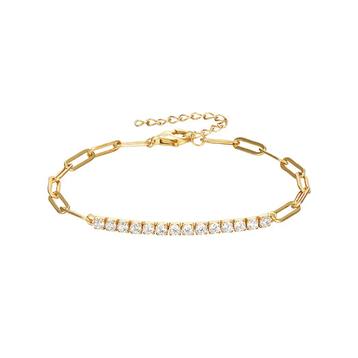 Pulsera Chain Riviere Gold