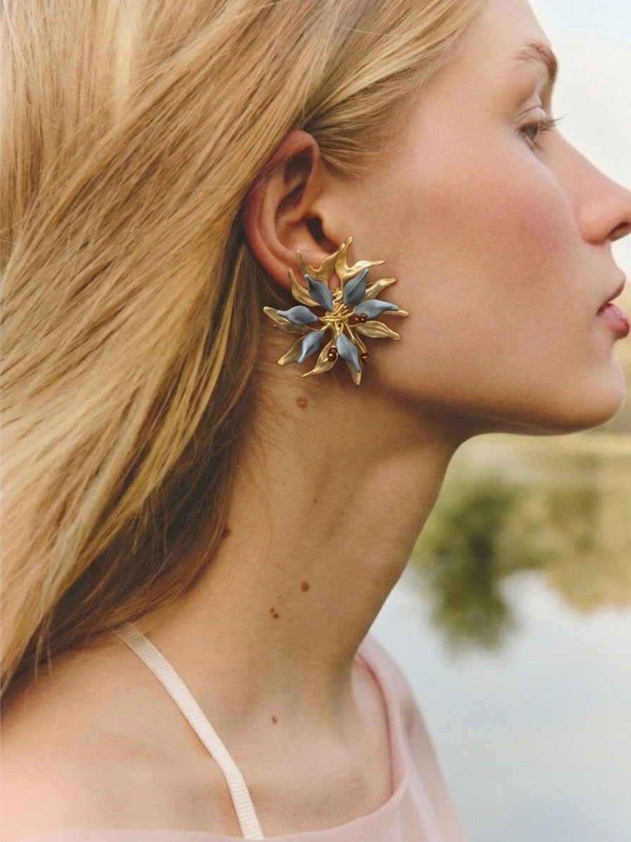 Pendientes Pétalo Cielo