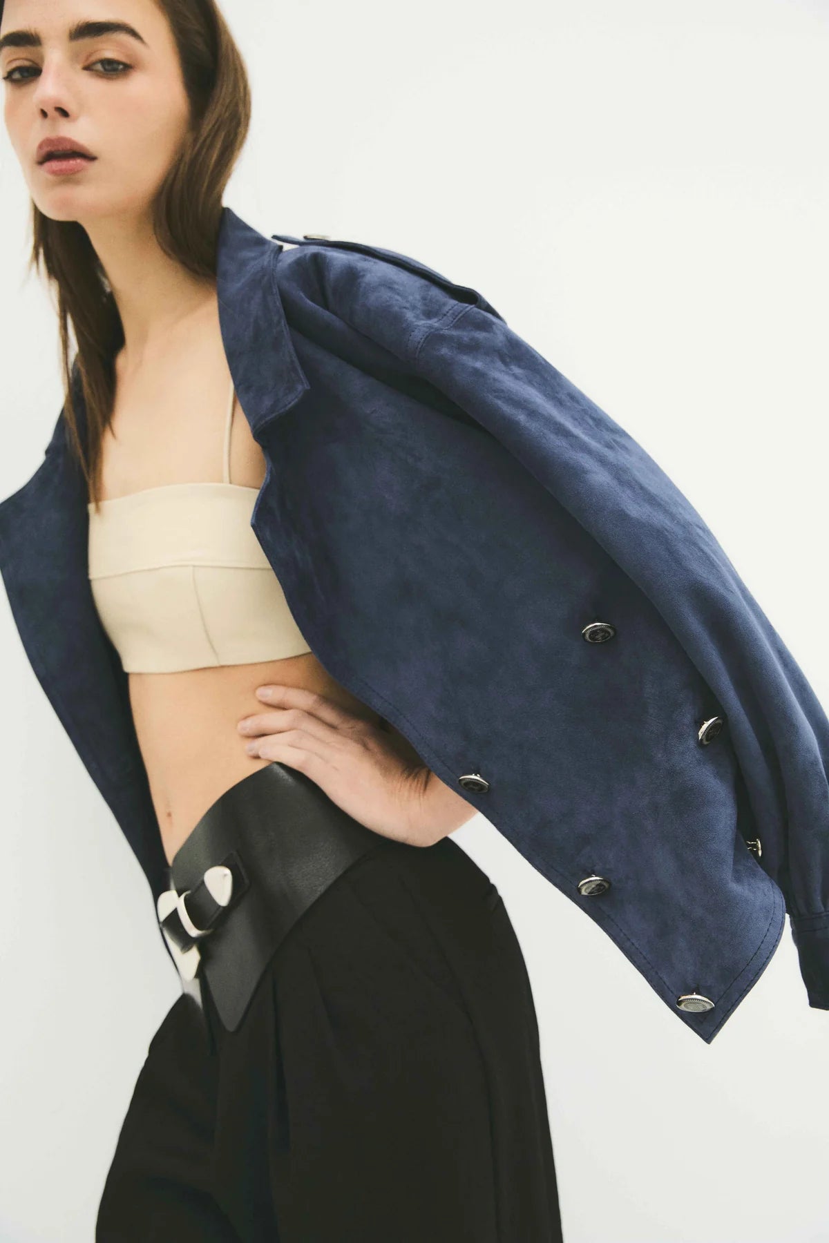 Chaqueta de ante 001 Navy