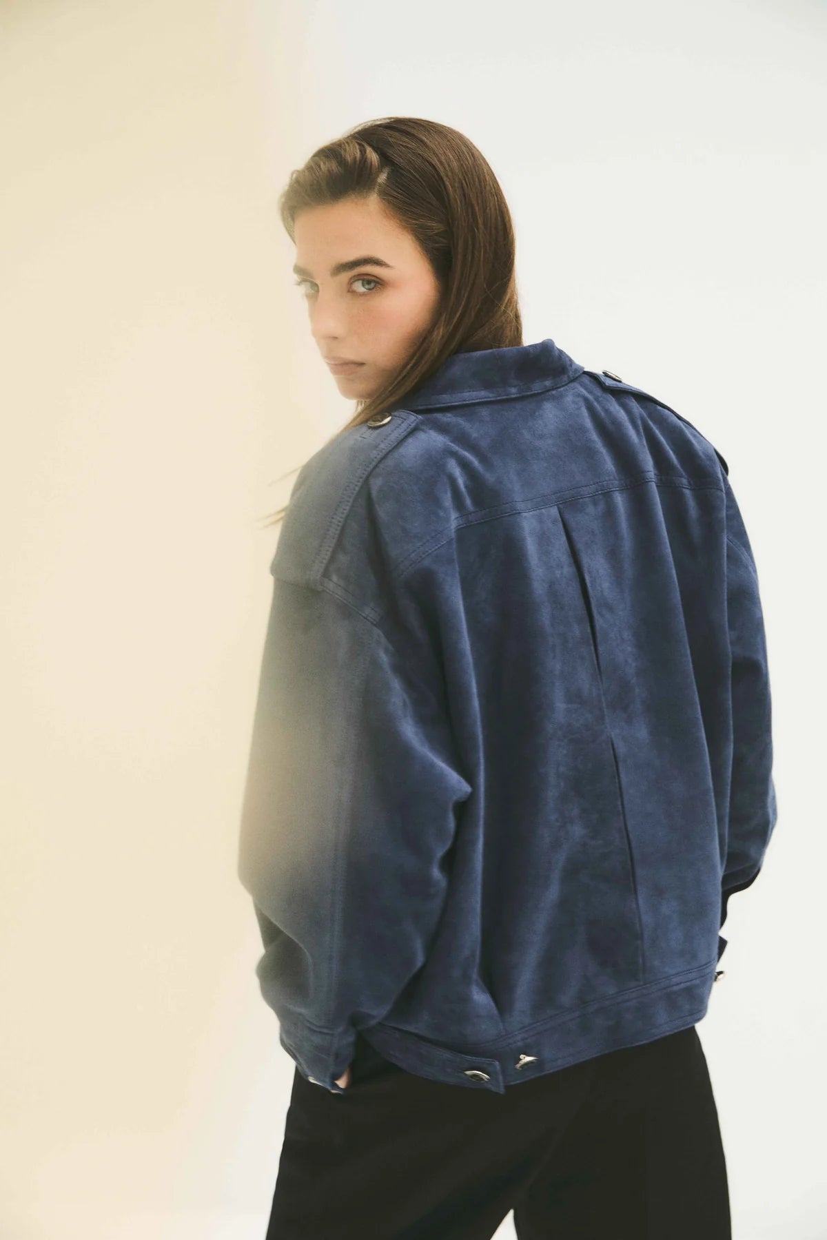 Chaqueta de ante 001 Navy