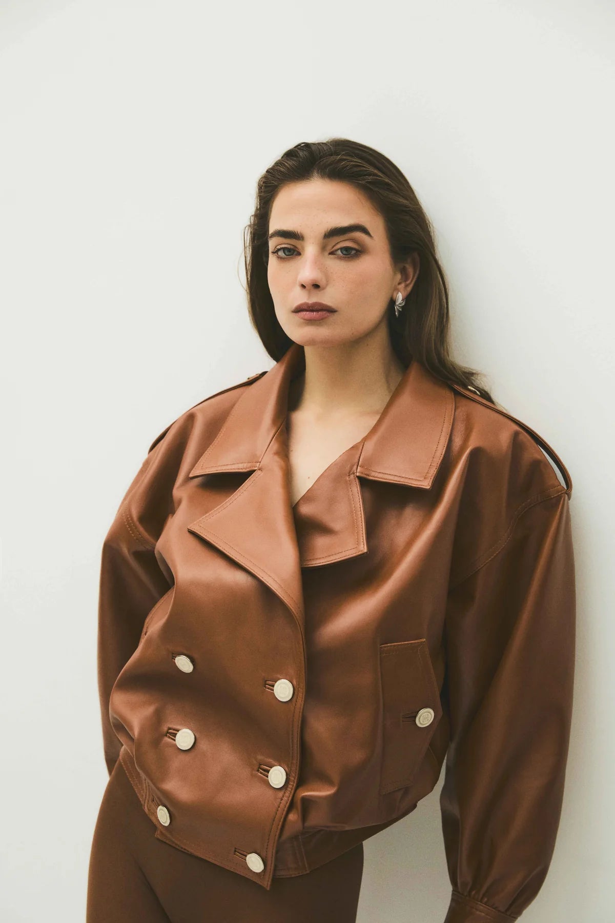 Chaqueta de piel 001 Camel
