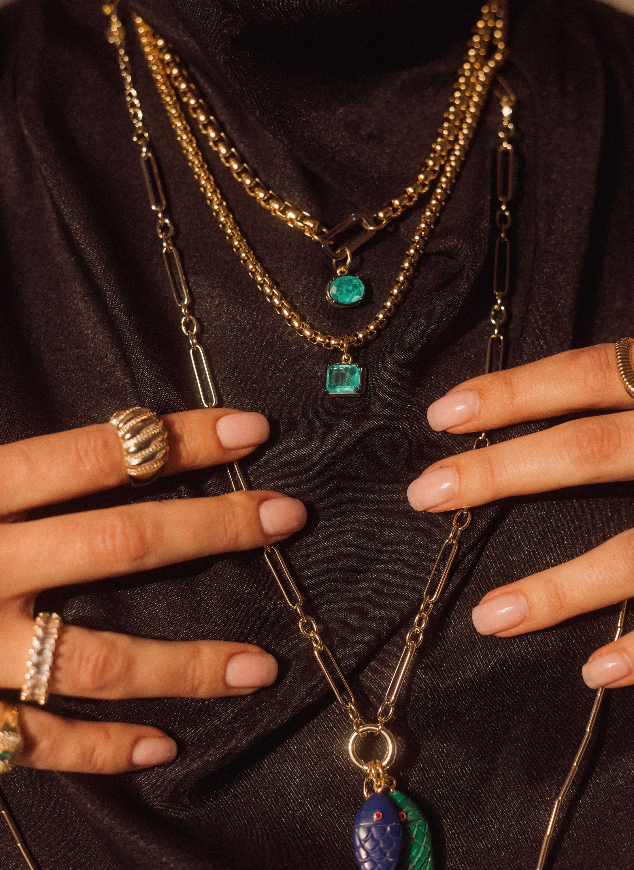 Cadena Fancy Link Push Clasp
