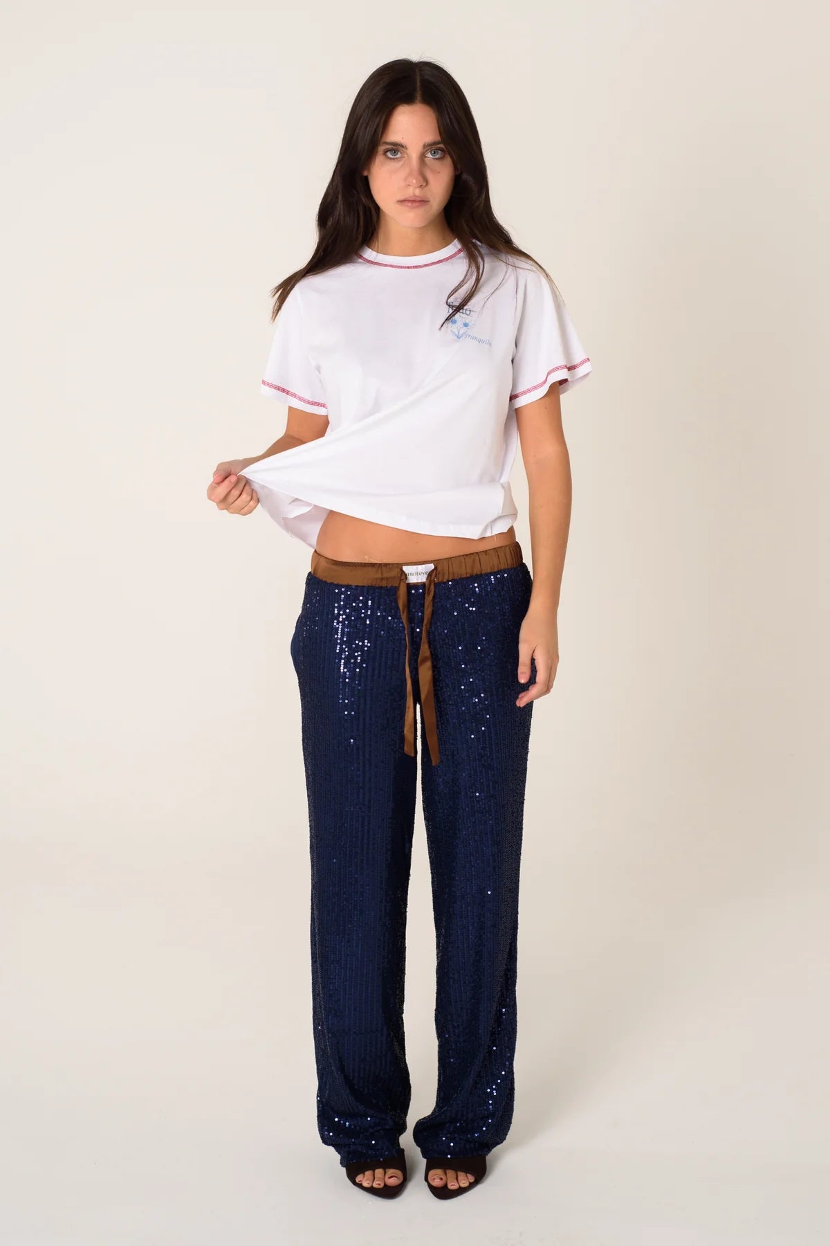 Rousse Pants Navy Blue Sequins