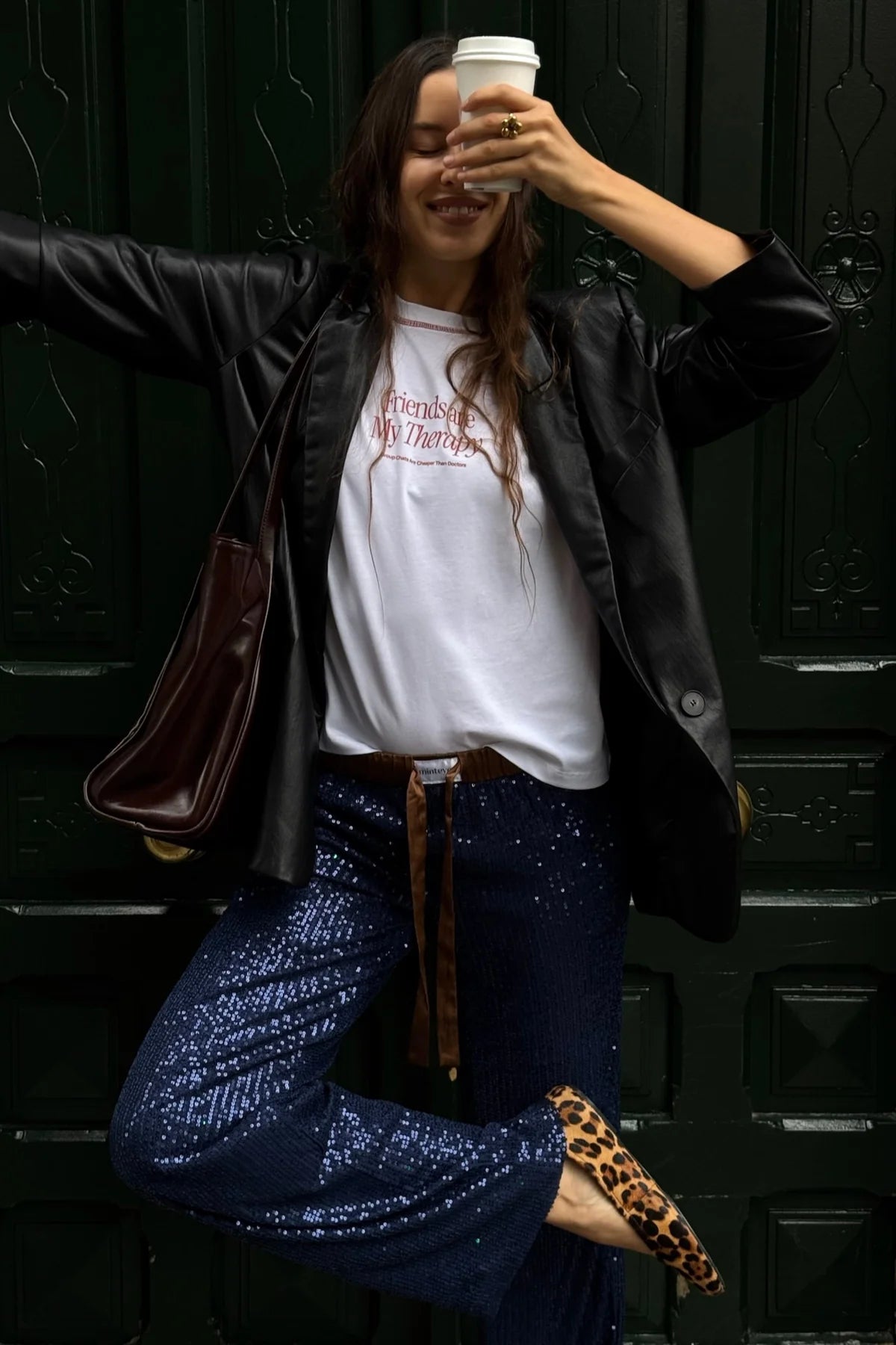 Rousse Pants Navy Blue Sequins