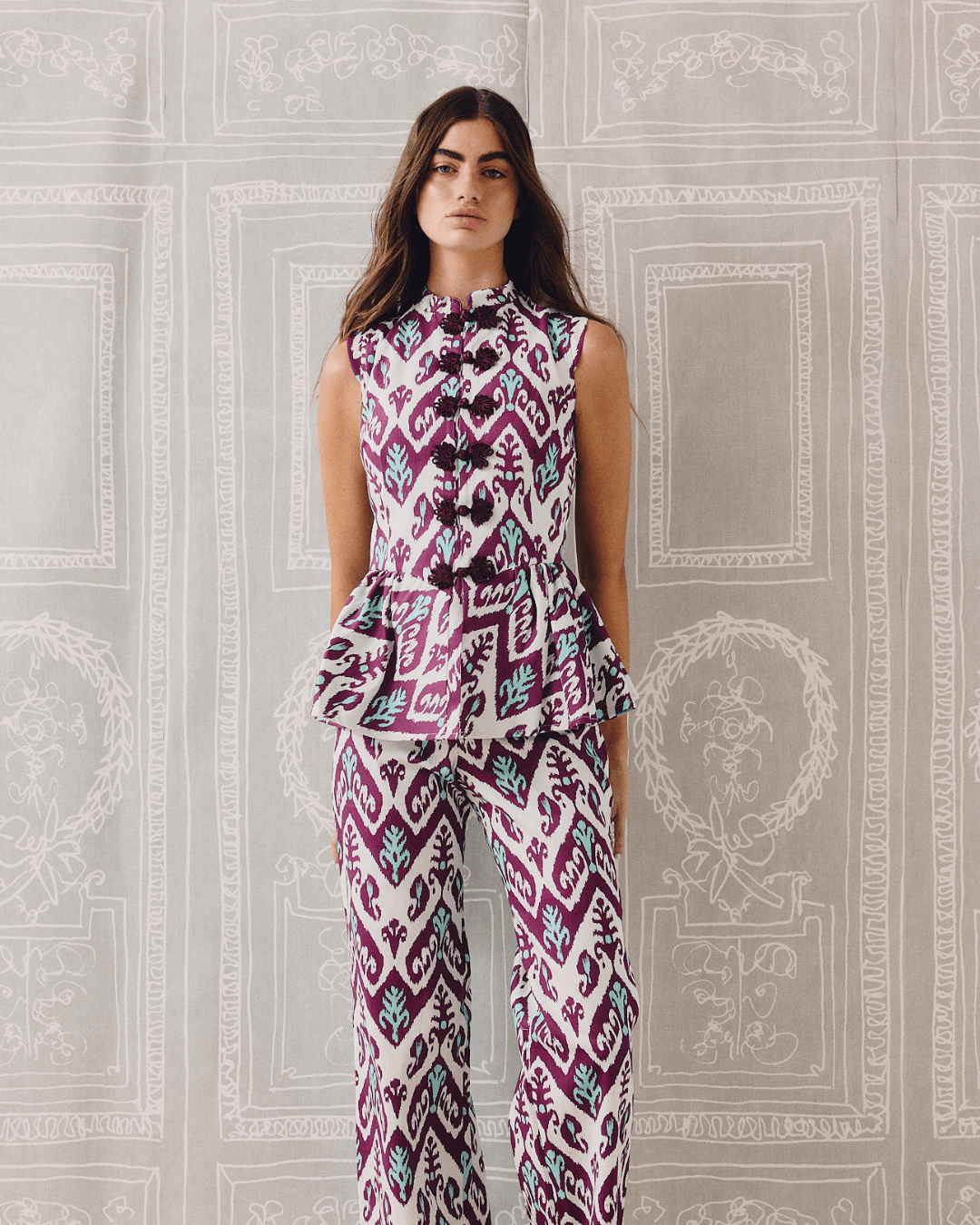 Shanghai Ethnic Turquoise Vest