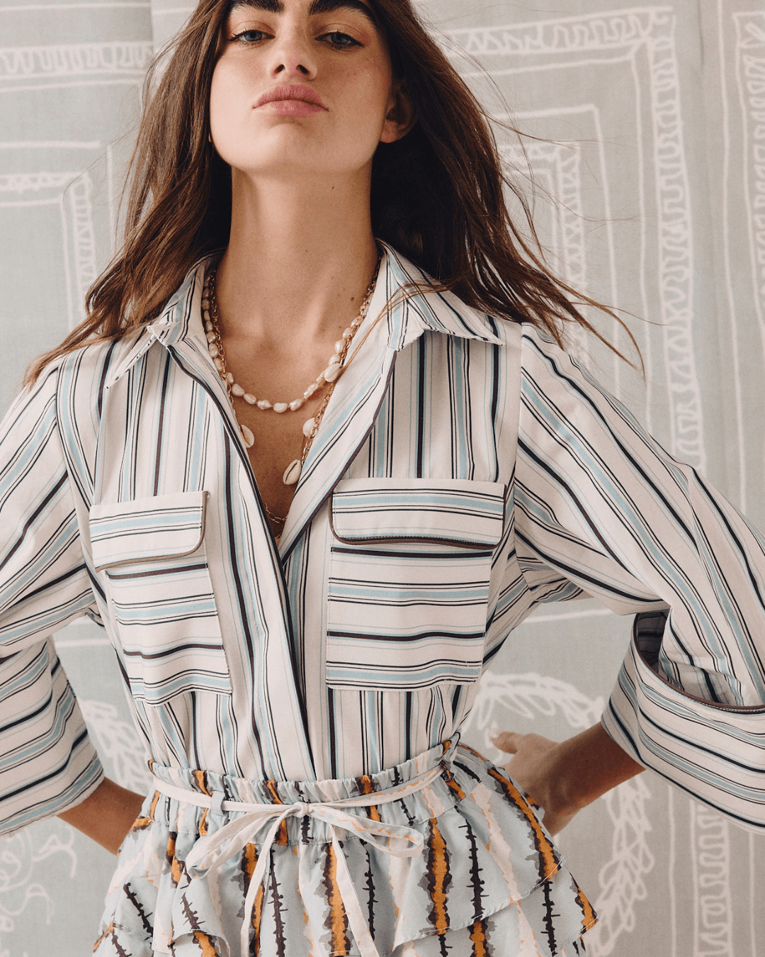 Pisco Blue Stripes Shirt