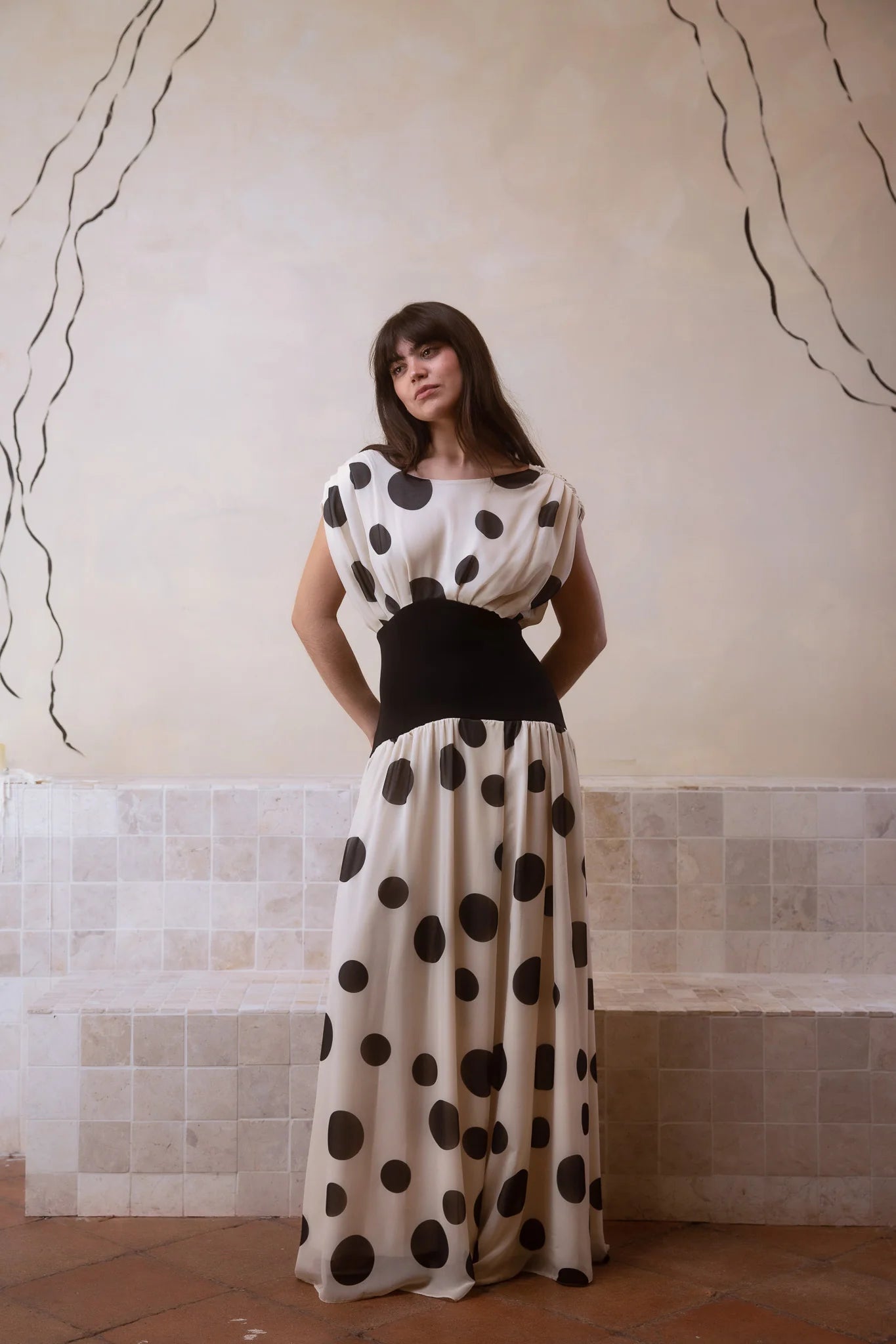 Vestido Margo Polka Cream