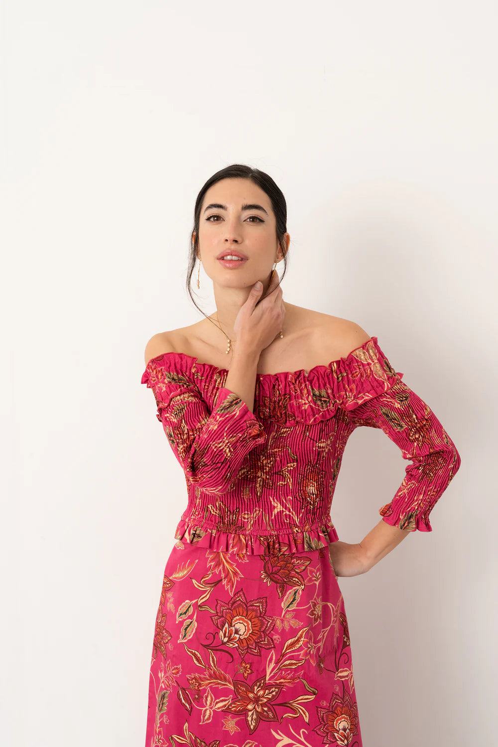 Vestido Bardot Rosa