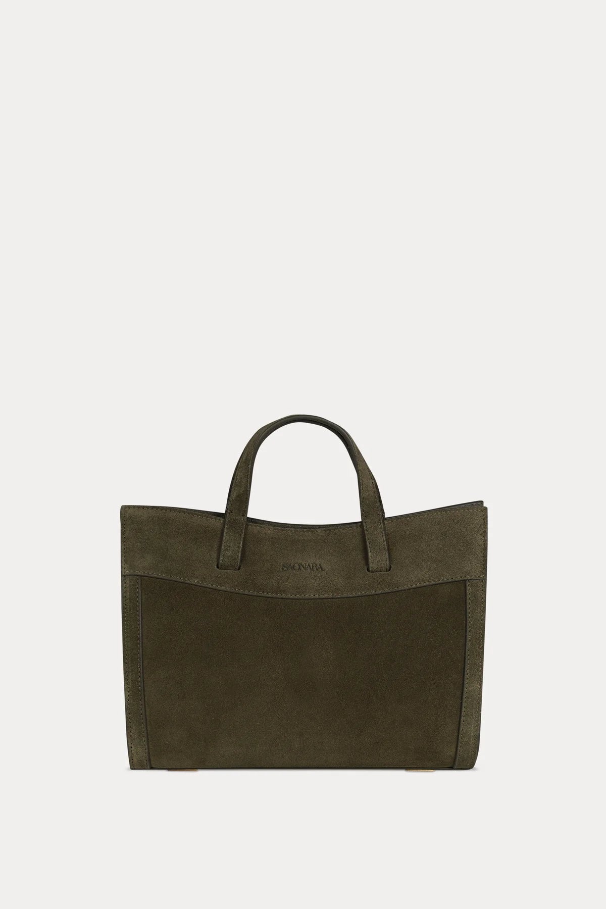 Mini Shopping Olive Suede