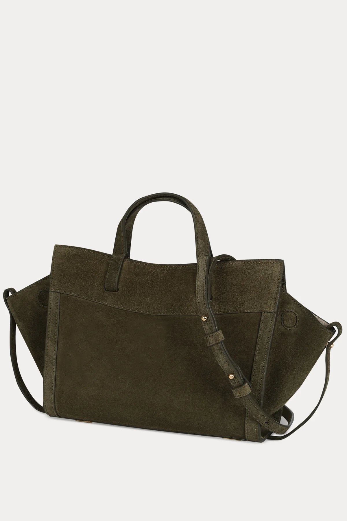 Mini Shopping Olive Suede