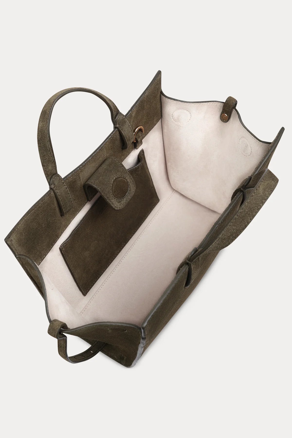 Mini Shopping Olive Suede