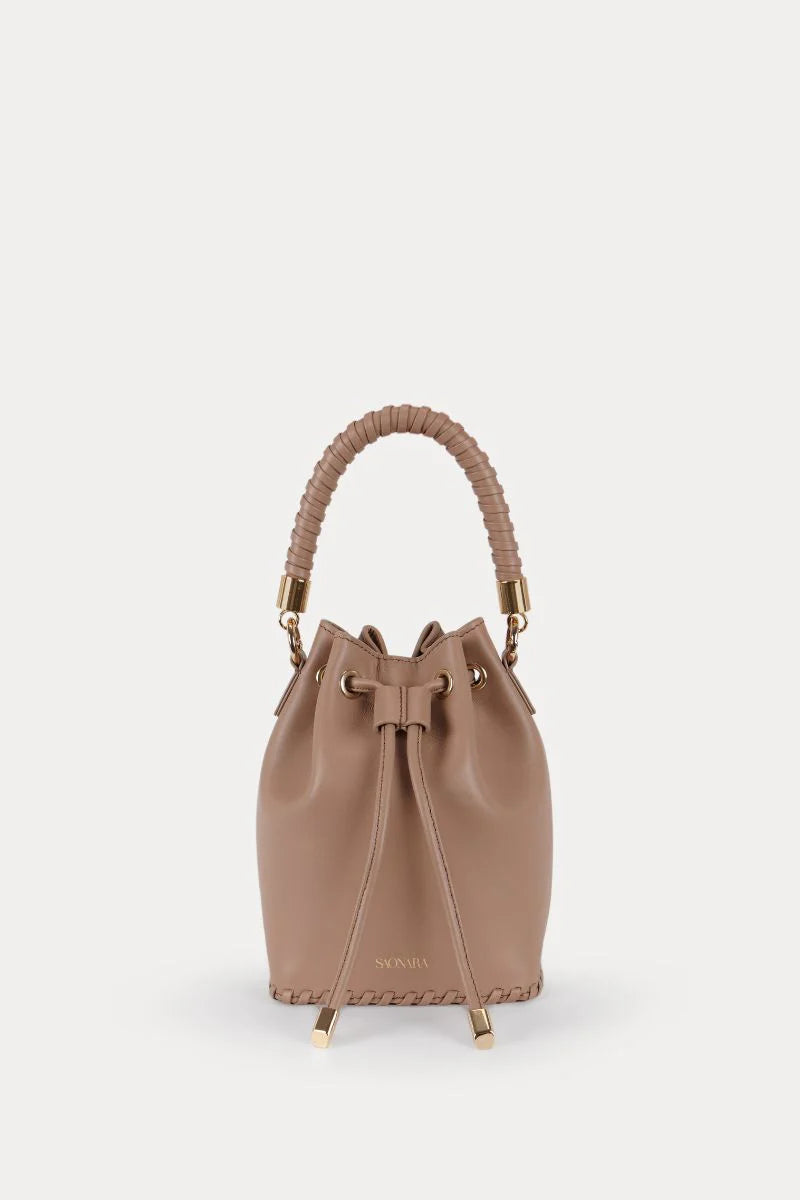 Mini Bucket Bag Moka Piel