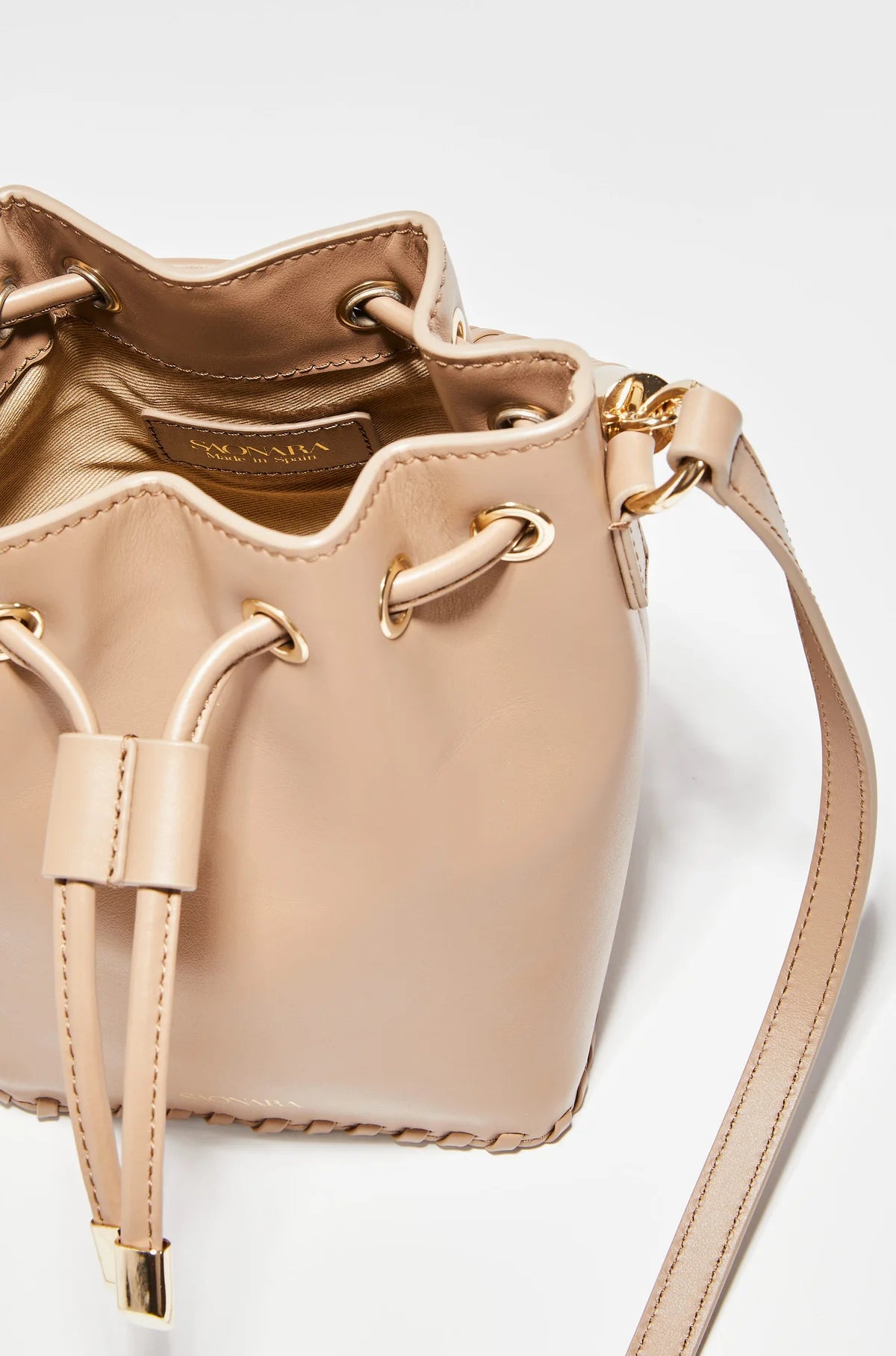 Mini Bucket Bag Moka Piel