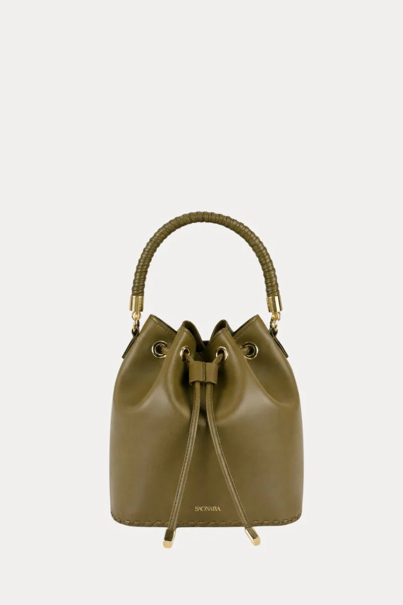 Bucket Bag Khaki Piel