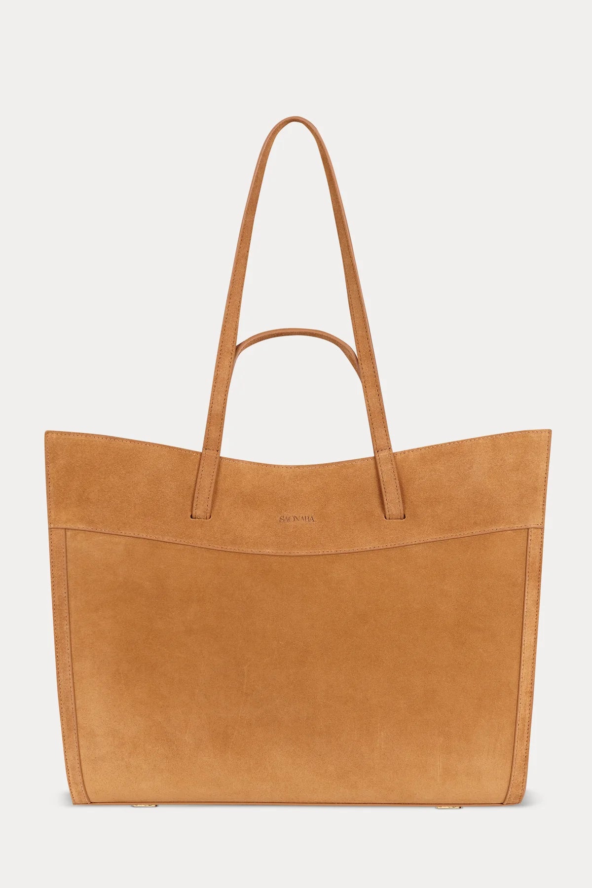 Shopping Bag Camel Suede