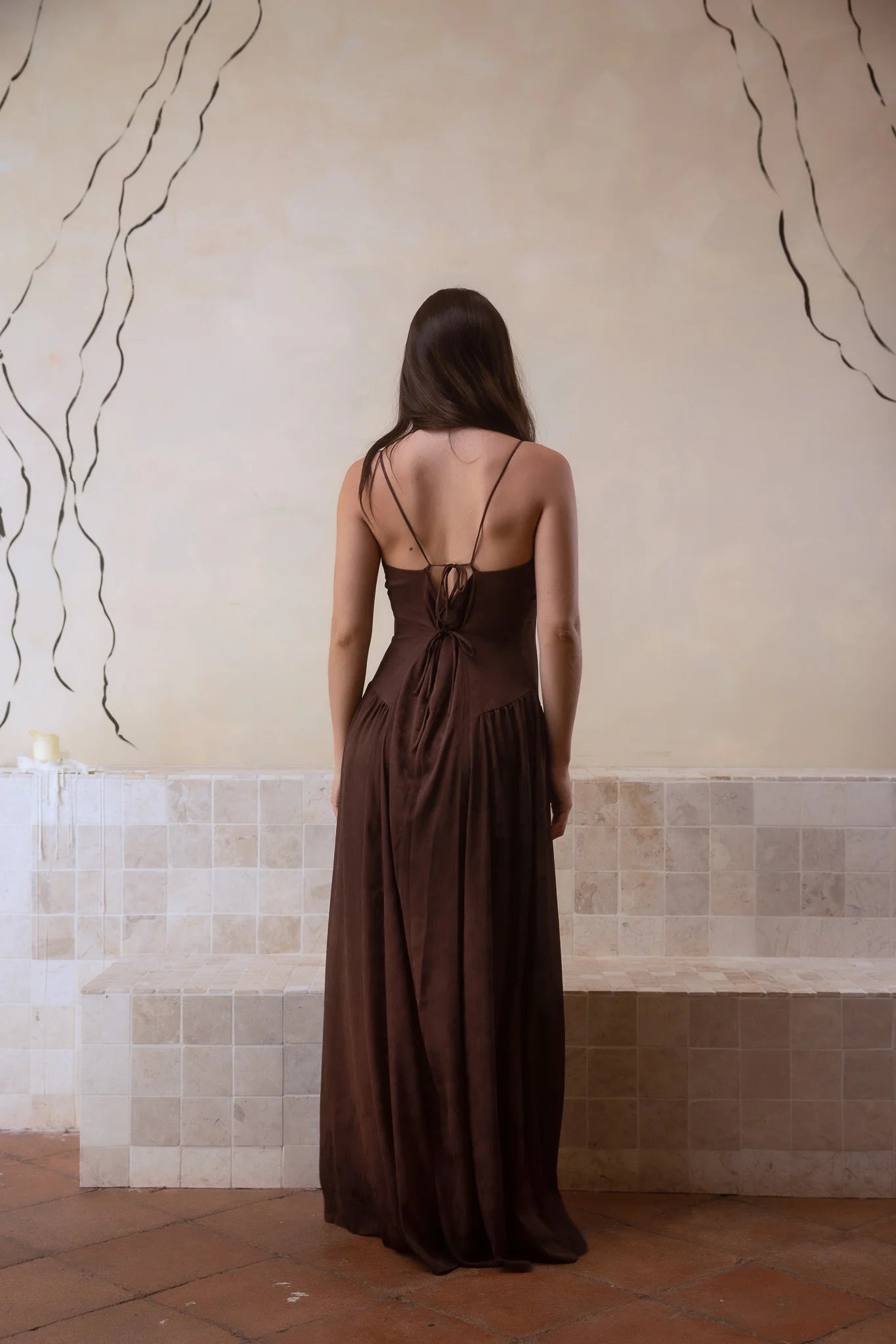 Vestido Nera Jacquard Choco