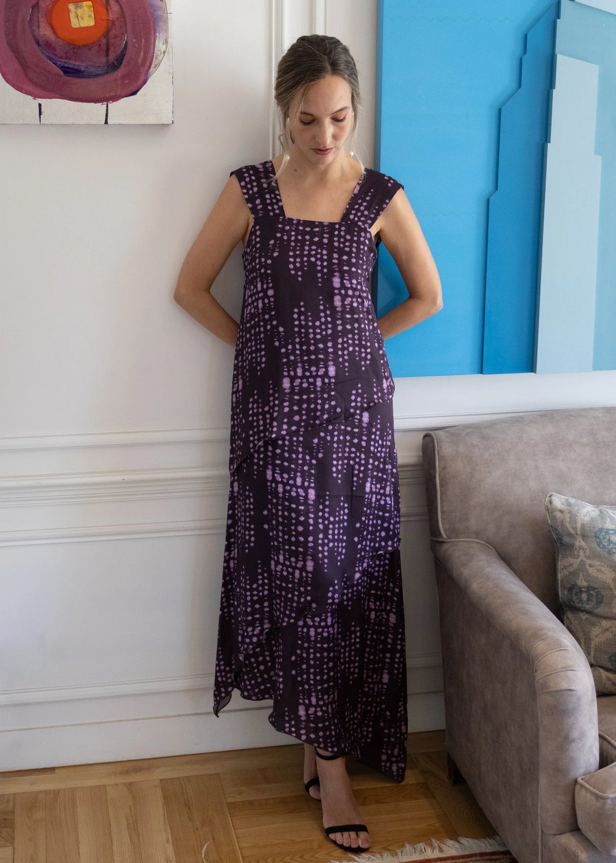 Vestido Marella Lunares Malva