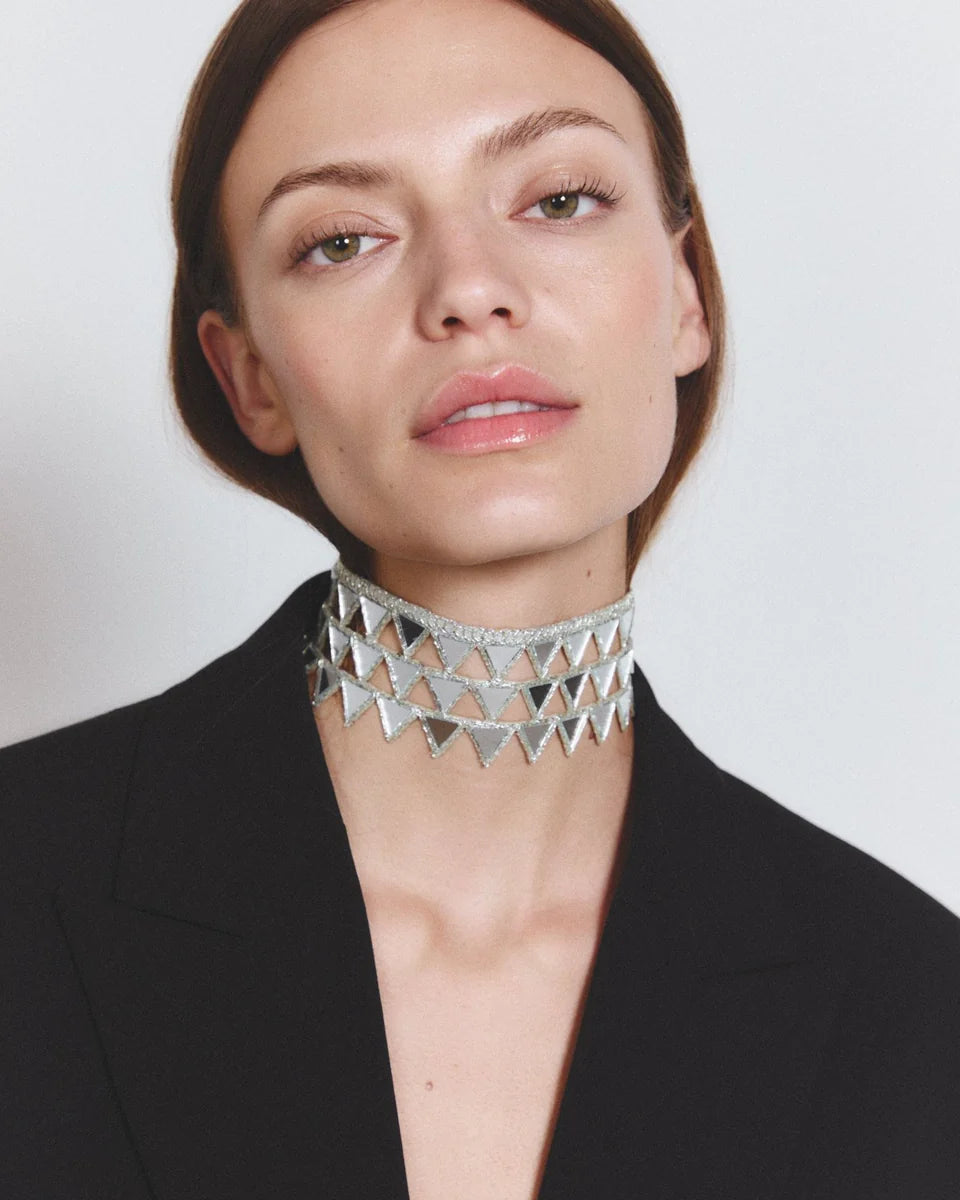 Choker Escama Plata