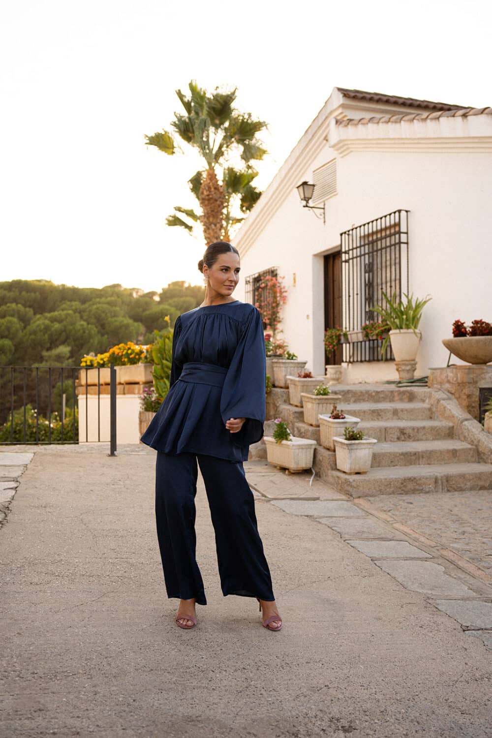 Blusa Celine Azul Marino