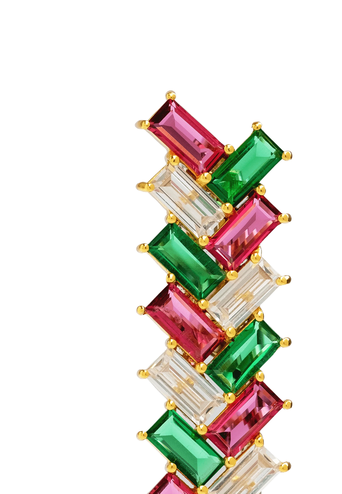 Pendientes Metrópolis Fucsia y Verde