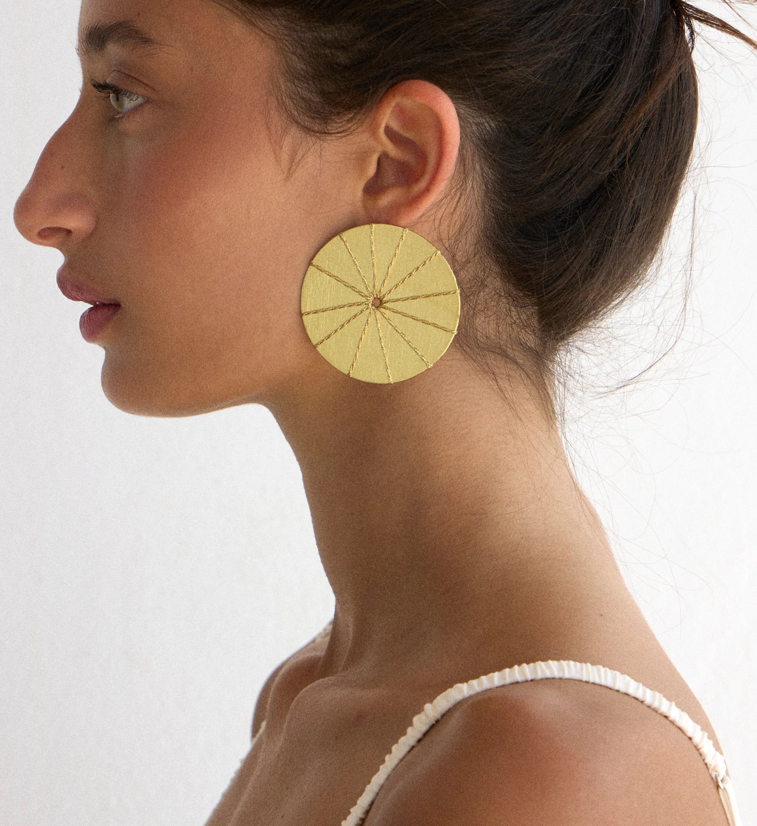 Pendientes Luna Oro