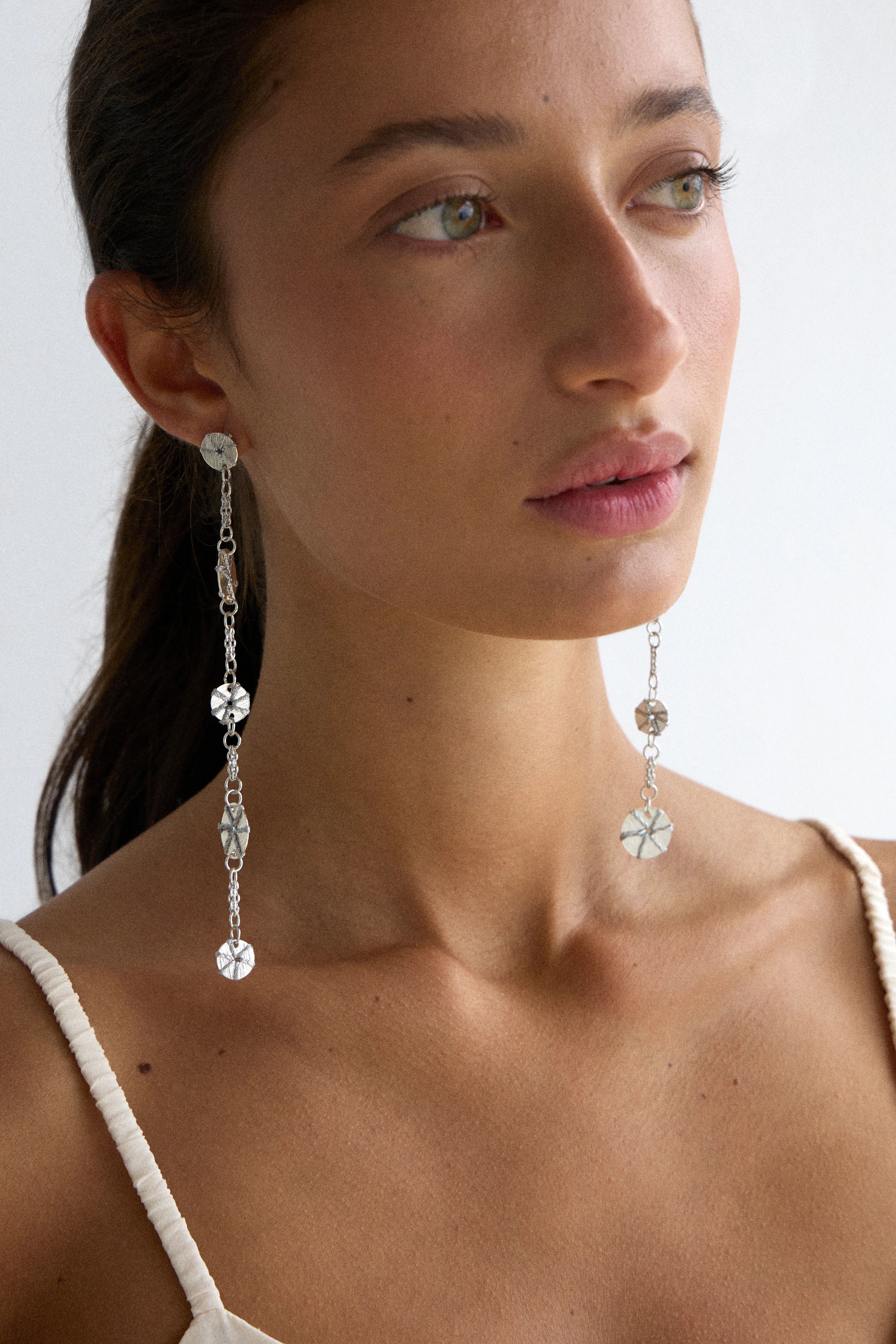 Pendientes Saturno Plata