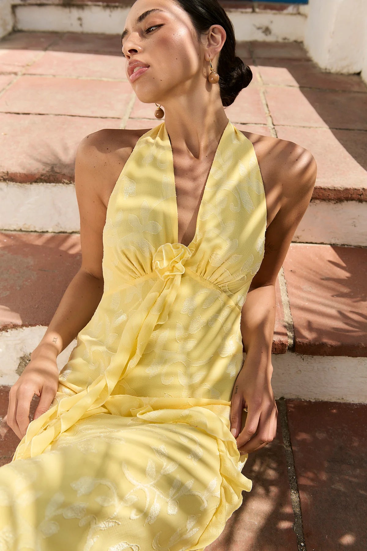 Vestido Bahía Amarillo Pastel